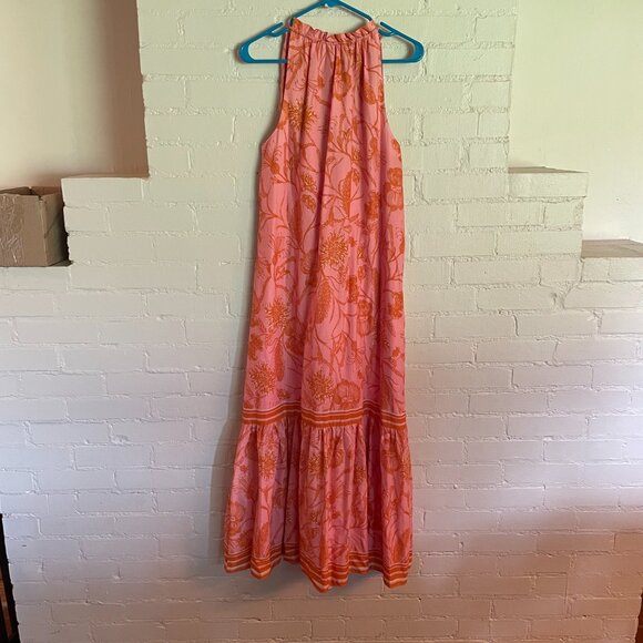 Kimberly Whitman for Antonio Melani Beach dress Sz Medium, Pink/Salmon - Picture 2 of 3